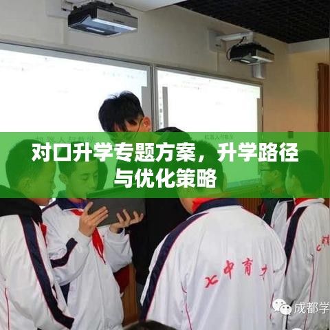 对口升学专题方案，升学路径与优化策略